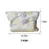 Fresh Green Purple Floral Makeup Pouch