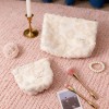 Soft Creamy Heart Plush Everyday Pouch Set