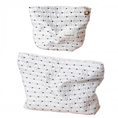 Black Polka Dot Makeup Pouch