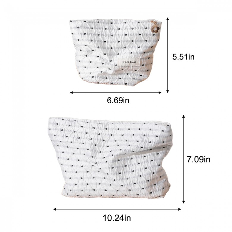 Black Polka Dot Makeup Pouch Black Polka Dot Makeup Pouch