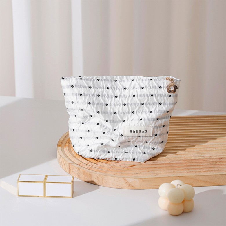 Black Polka Dot Makeup Pouch Black Polka Dot Makeup Pouch