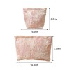 Embossed Pink Floral Makeup Pouch