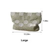Forest Green Floral Embroidered Makeup Pouch