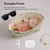 Fresh Cotton Linen Embroidered Makeup Pouch