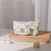 Fresh Cotton Linen Embroidered Makeup Pouch