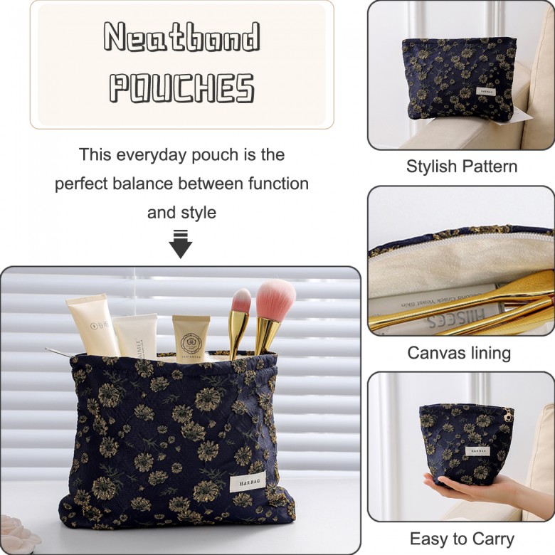 Gold Daisy Cosmetic Pouch Gold Daisy Cosmetic Pouch