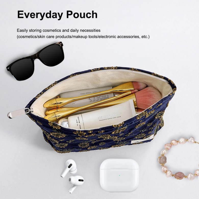Gold Daisy Cosmetic Pouch Gold Daisy Cosmetic Pouch