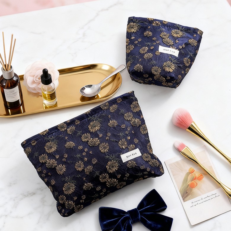 Gold Daisy Cosmetic Pouch Gold Daisy Cosmetic Pouch