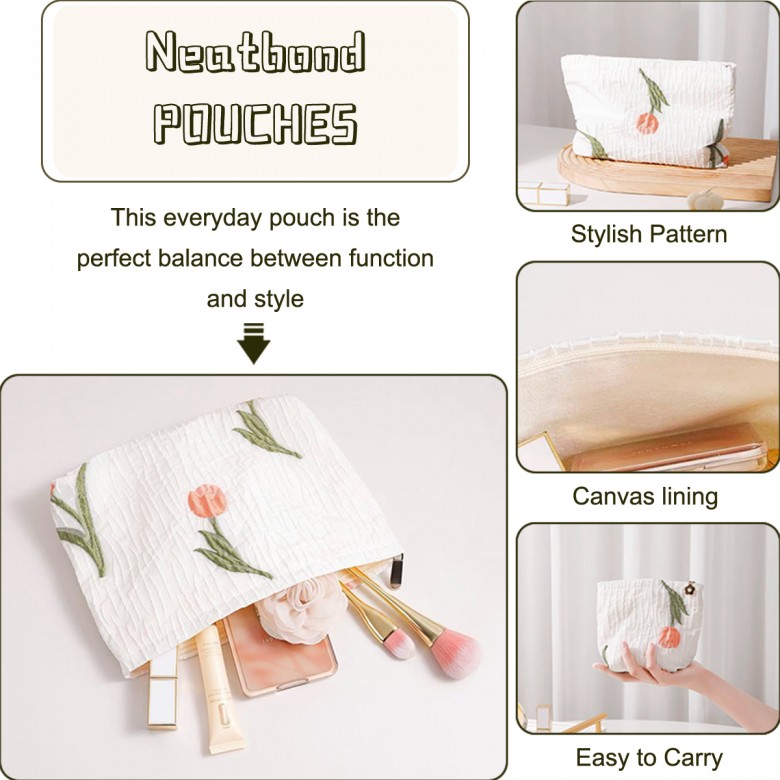 Organic Cotton Tulip Makeup Pouch Organic Cotton Tulip Makeup Pouch