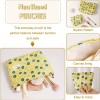 Yellow Floral Jacquard Makeup Bag