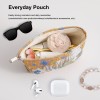 Yellow Floral Makeup Pouch