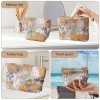 Yellow Floral Makeup Pouch