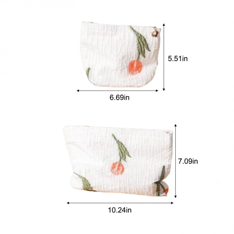 Organic Cotton Tulip Makeup Pouch Organic Cotton Tulip Makeup Pouch