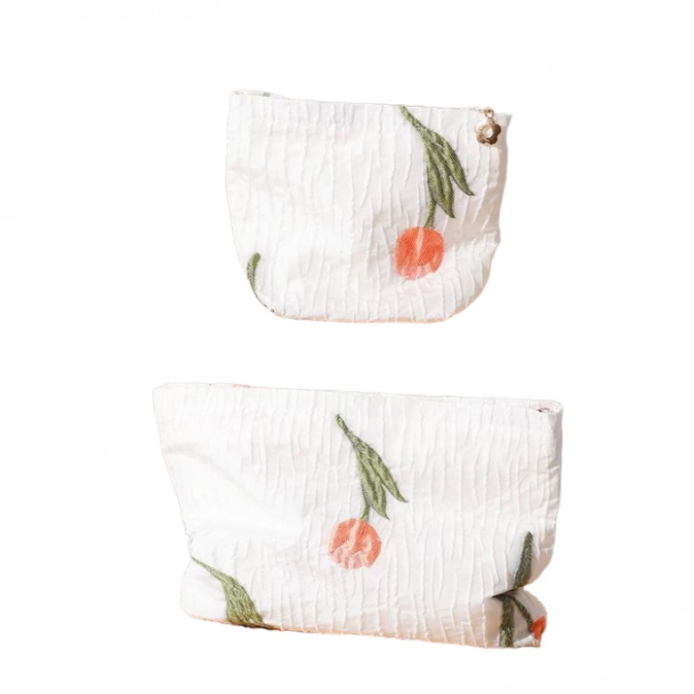 Organic Cotton Tulip Makeup Pouch Organic Cotton Tulip Makeup Pouch