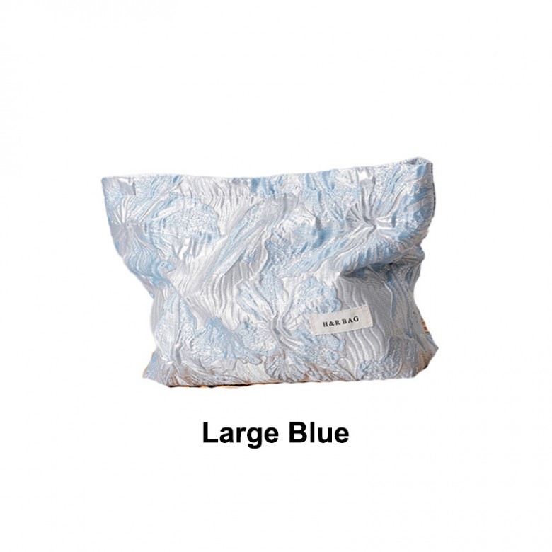 Blue Floral Makeup Bag Set 2PCS Blue Floral Makeup Bag Set 2PCS