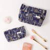 Embroidered Cotton Linen Makeup Bag 