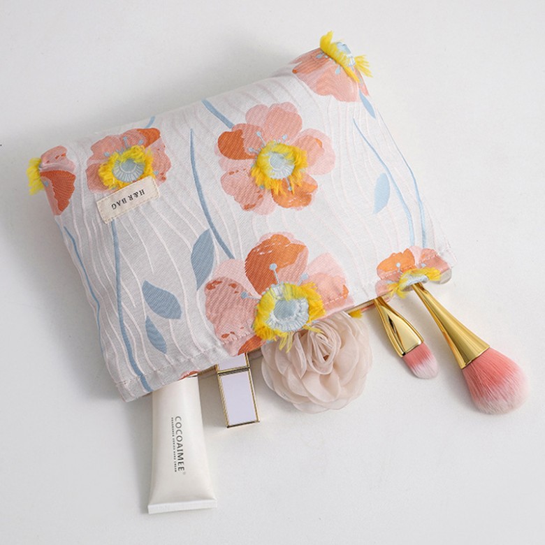 Floral Makeup Pouch Set for Purse 2PCS Floral Makeup Pouch Set for Purse 2PCS