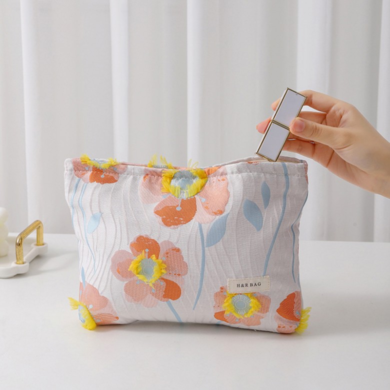Floral Makeup Pouch Set for Purse 2PCS Floral Makeup Pouch Set for Purse 2PCS