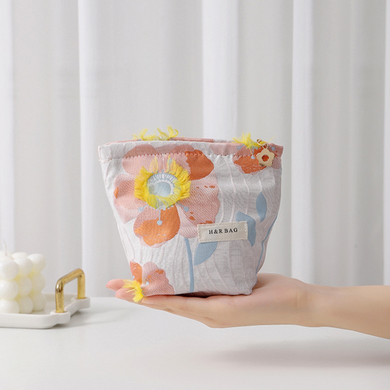 Floral Makeup Pouch Set for Purse 2PCS Floral Makeup Pouch Set for Purse 2PCS