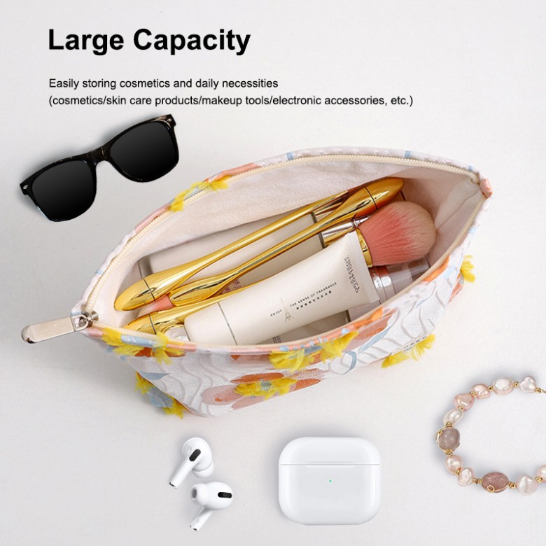 Floral Makeup Pouch Set for Purse 2PCS Floral Makeup Pouch Set for Purse 2PCS