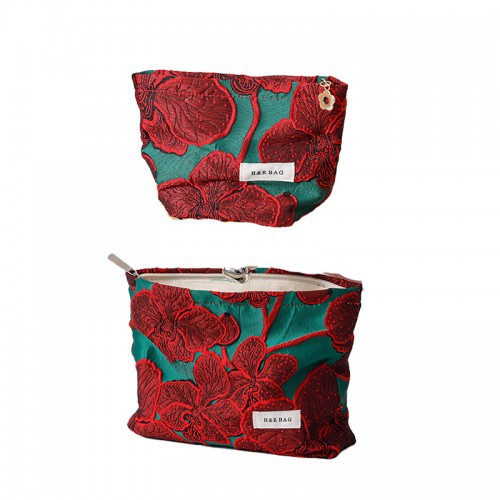 Vintage Floral Makeup Bag 