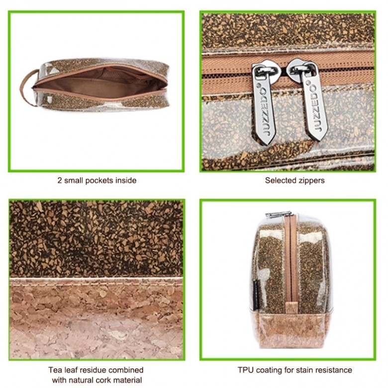 Eco-Friendly Tea Leaf Residue Makeup Bag Eco-Friendly Tea Leaf Residue Makeup Bag
