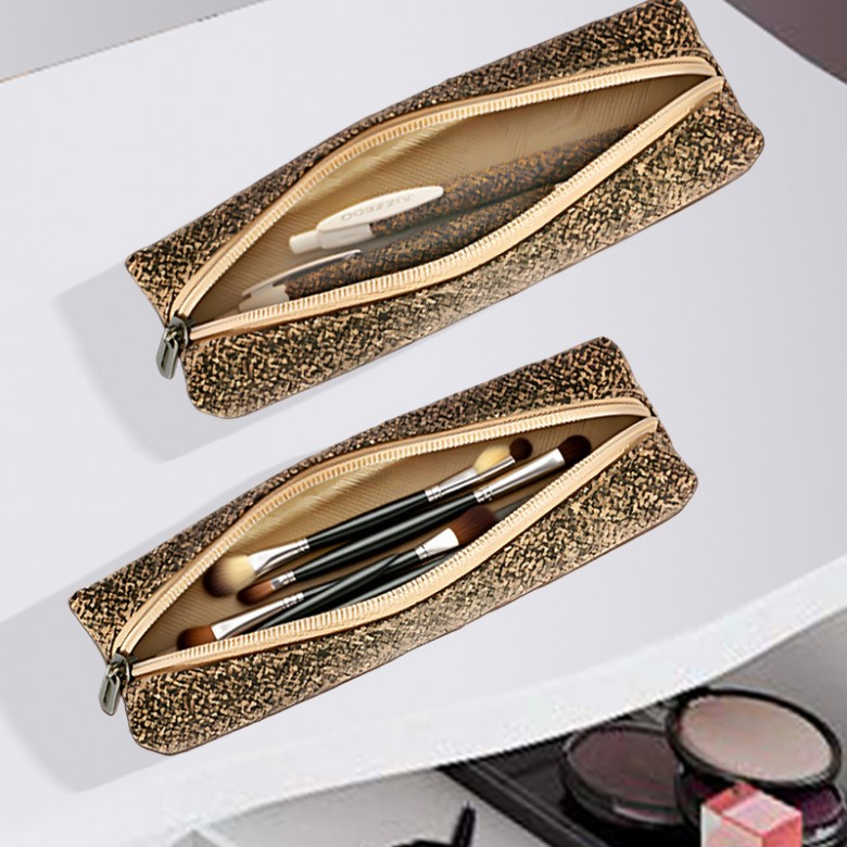 Eco-friendly Tea Leaf Pencil Case Makeup Brush Bag Eco-friendly Tea Leaf Pencil Case Makeup Brush Bag