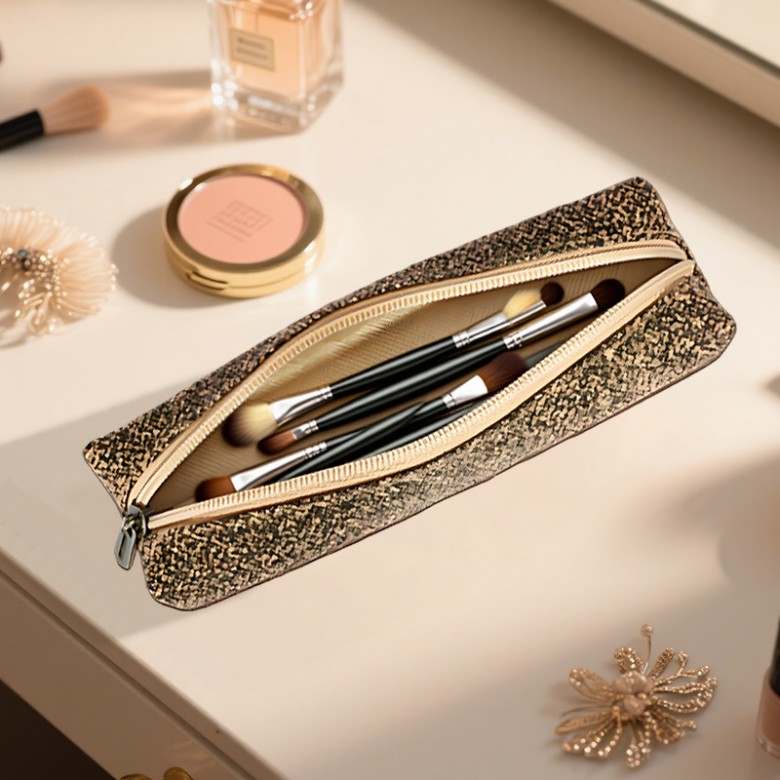 Eco-friendly Tea Leaf Pencil Case Makeup Brush Bag Eco-friendly Tea Leaf Pencil Case Makeup Brush Bag