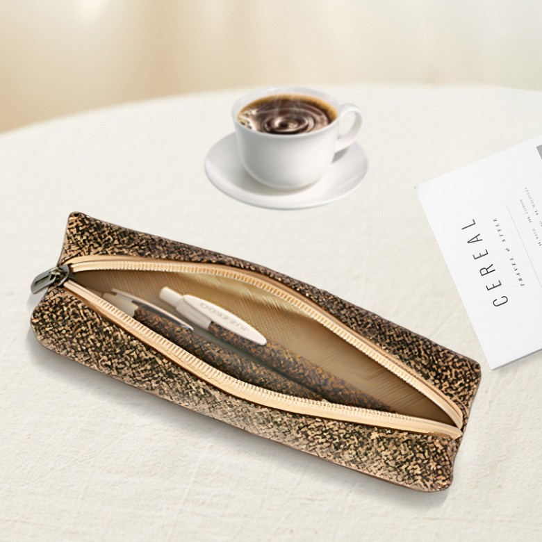 Eco-friendly Tea Leaf Pencil Case Makeup Brush Bag Eco-friendly Tea Leaf Pencil Case Makeup Brush Bag